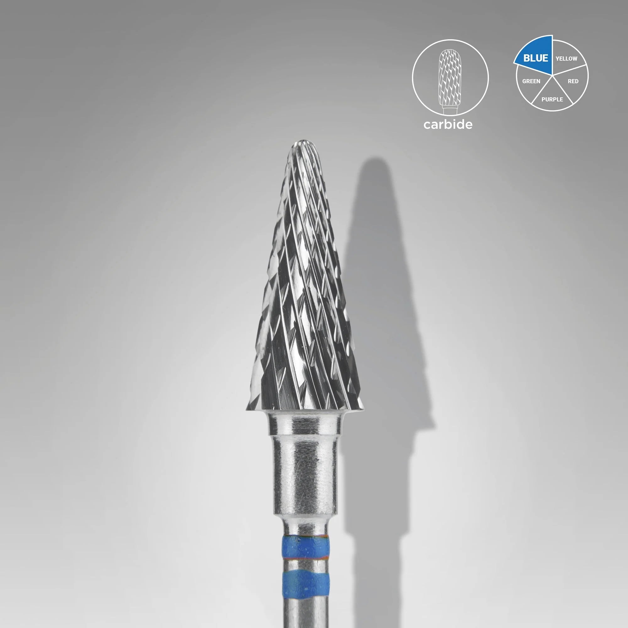 Carbide Nail Drill Bit For Left-Handed Users Cone Blue EXPERT Head Diameter 6 Mm / Working Part 14 Mm image 0